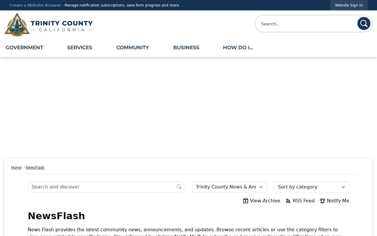 Trinity County Sheriff news and alert archive